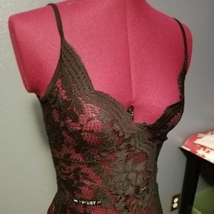 Sheer lace bodysuit